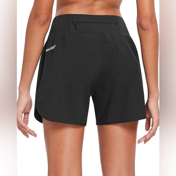 BALEAF Women’s 5” Athletic Running Shorts Black Liner Gym Quick Dry High Rise - Picture 2 of 16